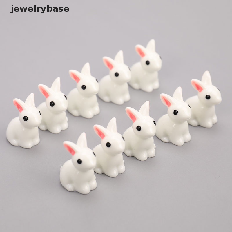 [jewelrybase] Dekorasi Paskah Miniatur Hare Figurine Resin Craft Mini Bunny Taman Ornamen Butik