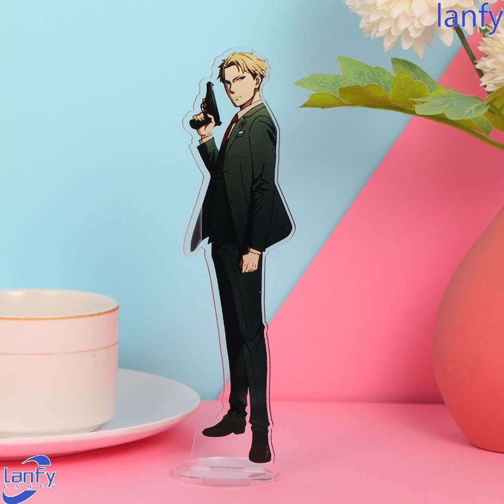 Lanfy Anime SPY X FAMILY Anime Akrilik Dekorasi Mainan Koleksi Model Desktop Standing Card Yor Forger Loid Figure Model Plat