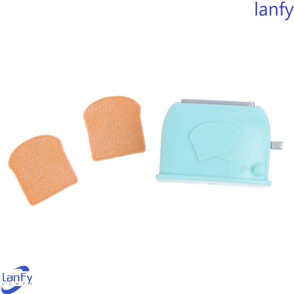 Lanfy Simulasi Pemanggang Roti Lucu Mini Aksesoris Dekorasi Pretend Play Mainan Model Mainan Dapur Miniatur Mainan Roti Panggang