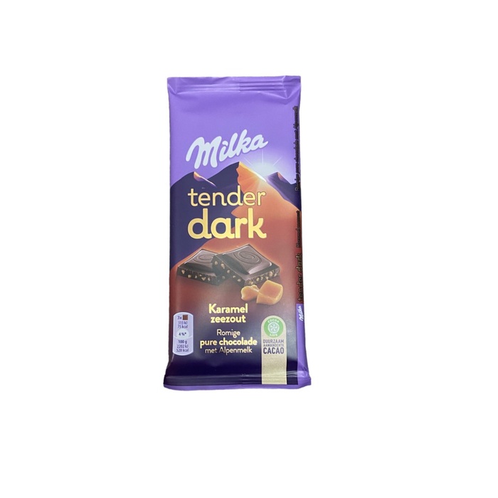 

Milka Tender Dark Karamel Zeezout [85 gr]