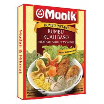 

MUNIK Bumbu Kuah Baso 58g | Meatball soup Seasoning