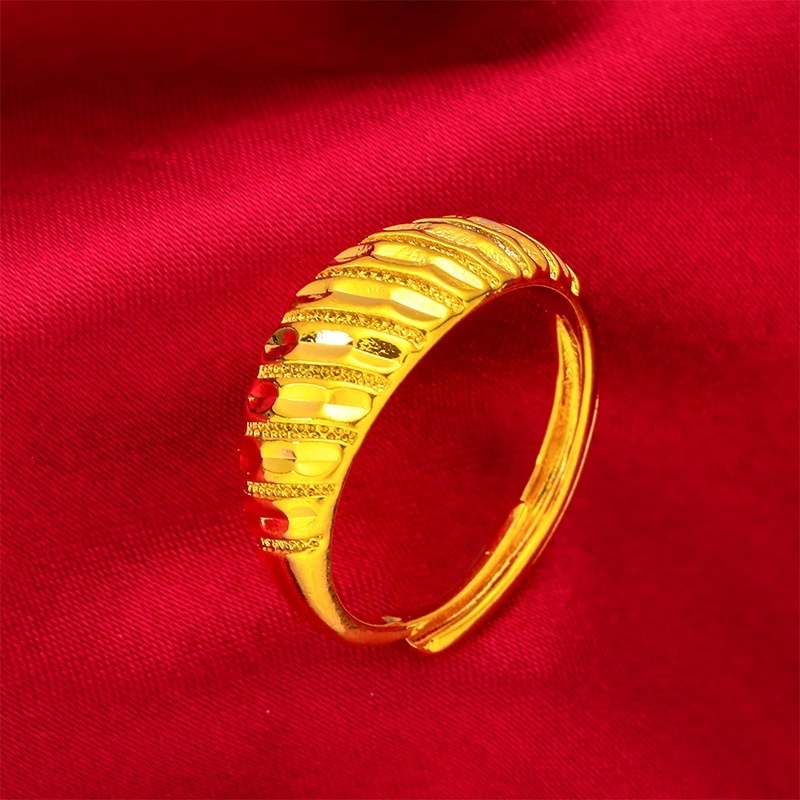 Goldkingdom Perhiasan Fashion 24K Bangkok Aksesoris Spot Cincin Kalung Gelang Set Liontin Cinta Lady