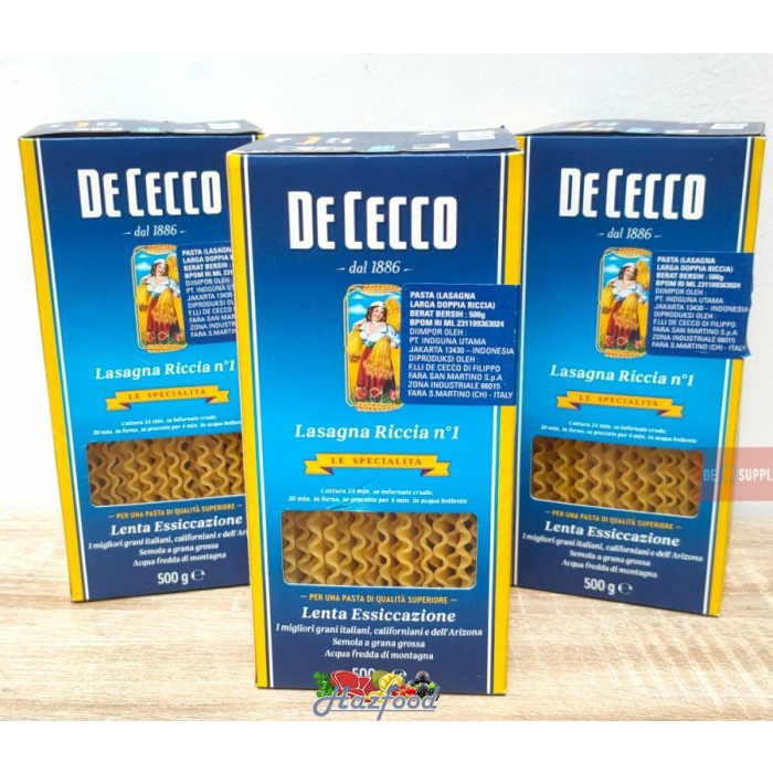 

De Cecco Lasagna no.1 Pasta 500g- Lasagna Bolognese Sheet Italy