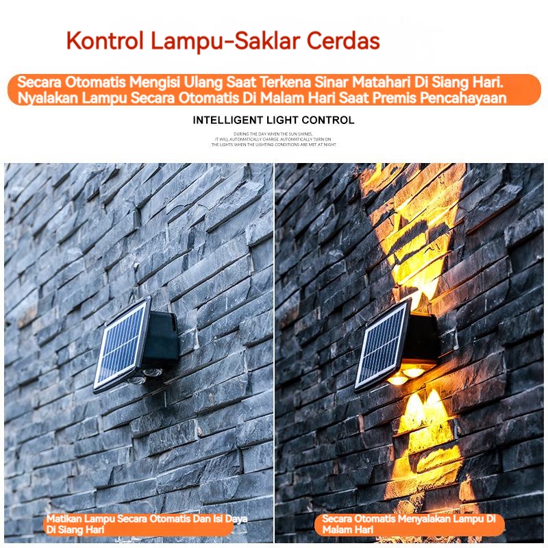 【COD】Lampu Dinding Surya Lampu Dinding Tenaga Surya Outdoor Waterproof Wall Lamp Lampu Taman Dekoratif