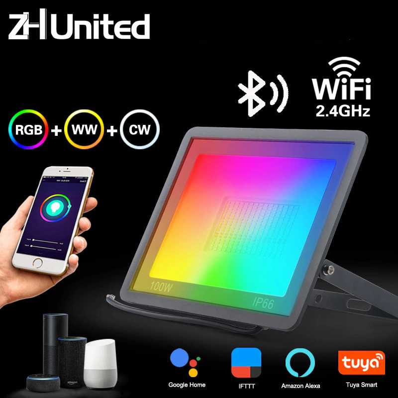 ZH United Lampu Sorot LED Flood Light WiFi 50W RGB - GW51 ( Mughnii )