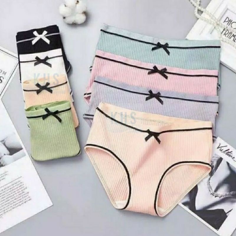 CELANA DALAM WANITA FASHION MOTIF PITA/UNDERWEAR CEWEK MOTIF PITA BAHAN KATUN