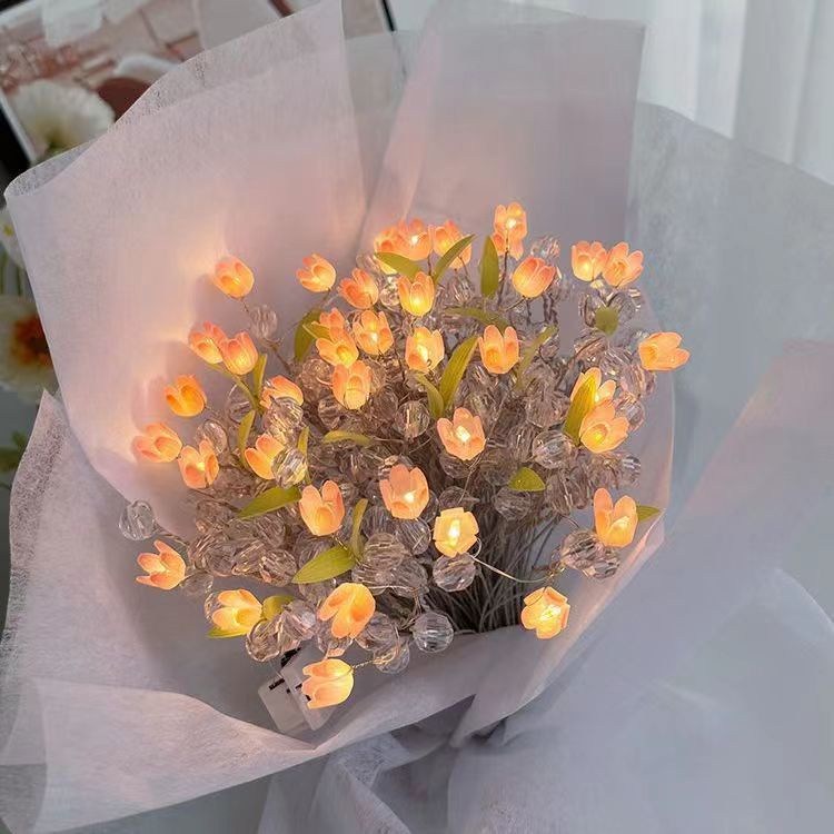 1pack Handmand Diy Tulip Bouquet Untuk Hadiah Ulang Tahun Pacar Atau Sahabat Atau Hari Ibu