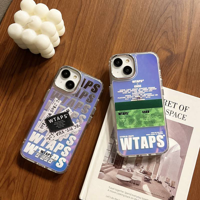 Cool Laser WTAPS Label Soft TPU Case HP iP iPhone 11 12 13 14 Pro Max X XS XR Max FTD Casing Apple