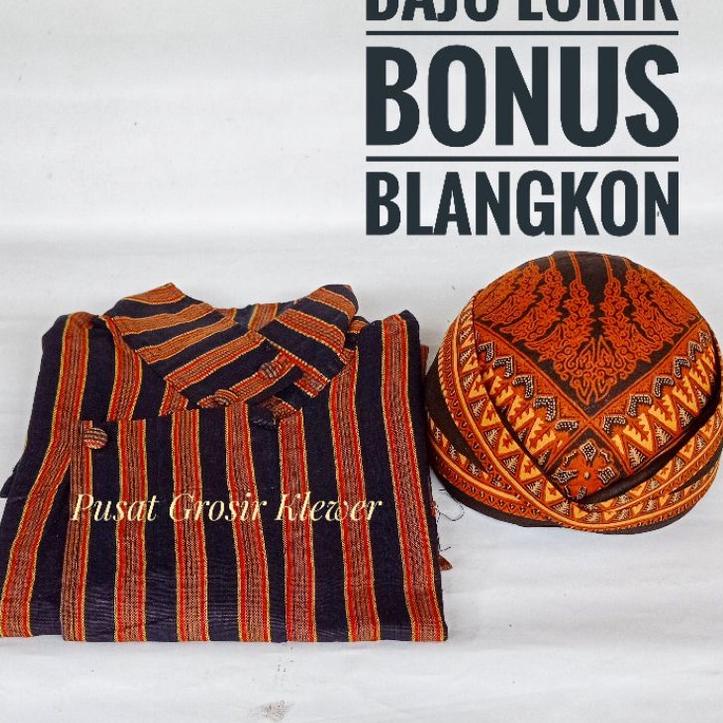 Lurik Stok Terbaru Baju Lurik Jawa Pria | Baju Lurik Bonus Blangkon | Baju Lurik Jawa Pria | Surjan 