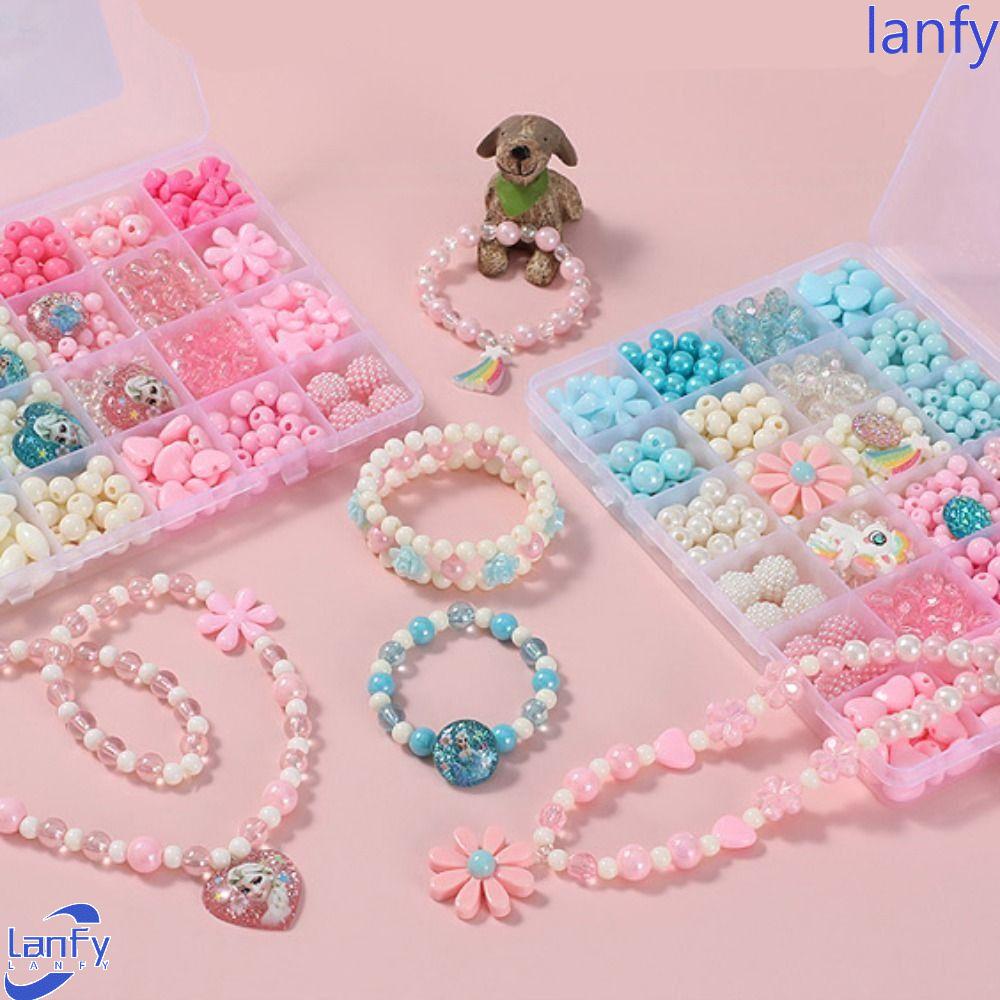 Lanfy Jewelry Making Kit Butterfly Handmade Warna-Warni Untuk Hadiah Ulang Tahun Anak Perempuan Manik-Manik Mainan Gelang