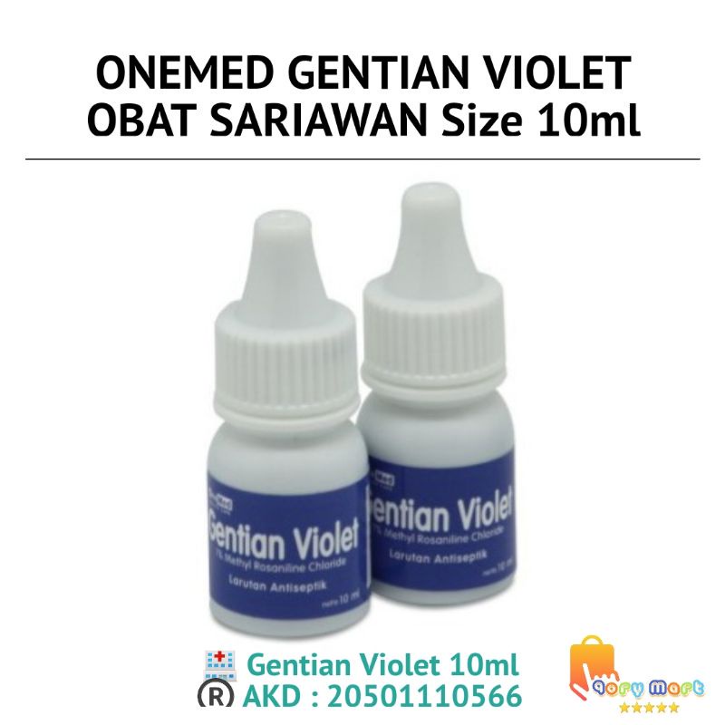 Penghilang sariawan - obat sariawan GENTIAN VIOLET onemed 10ml