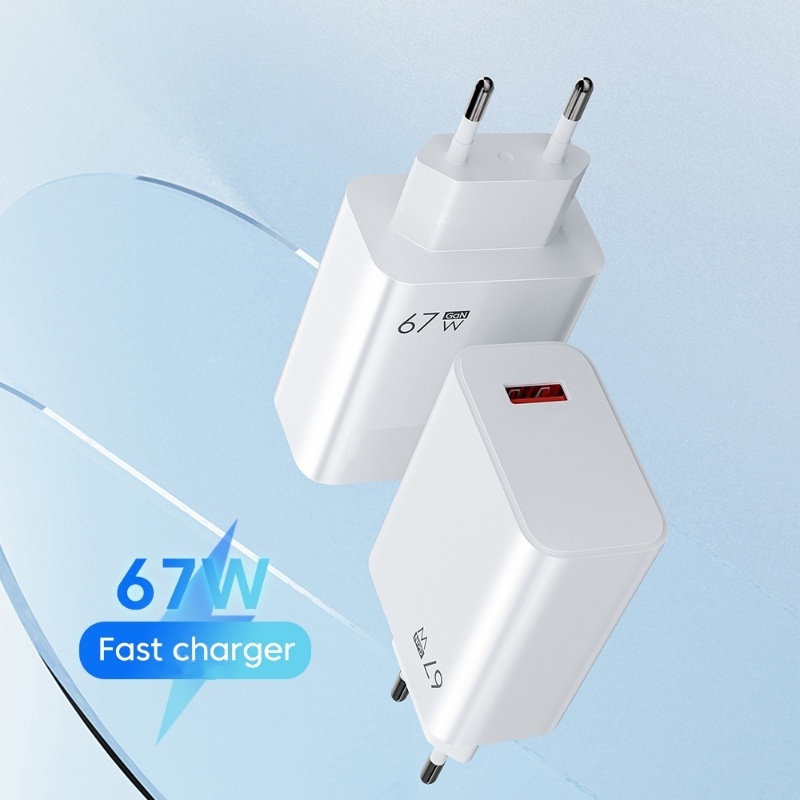 Kepala Charger QC5.0 Ponsel Tahan Lama/Bata Pengisian Daya Portabel EU/US/UK USB Adapter Charging Head 67W Super Fast Charging Phones Laptop Aksesoris