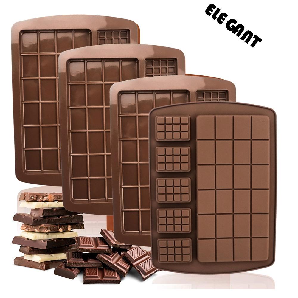 [Elegan] Cetakan Coklat DIY Handmade Caramels Candy Mould Pralines Bar Mold Fondant