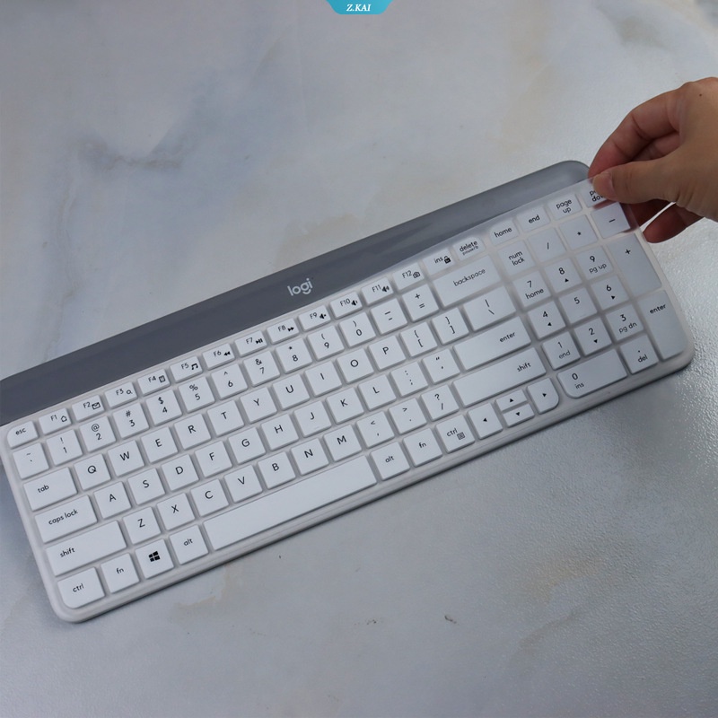 Pelindung Keyboard Silikon Tahan Air Dan Lembab Untuk Logitech 15.6inch K580 K580 Mk470 Mk470 Aksesoris Komputer Desktop Film Keyboard Lembut Dan Nyaman [ZK]