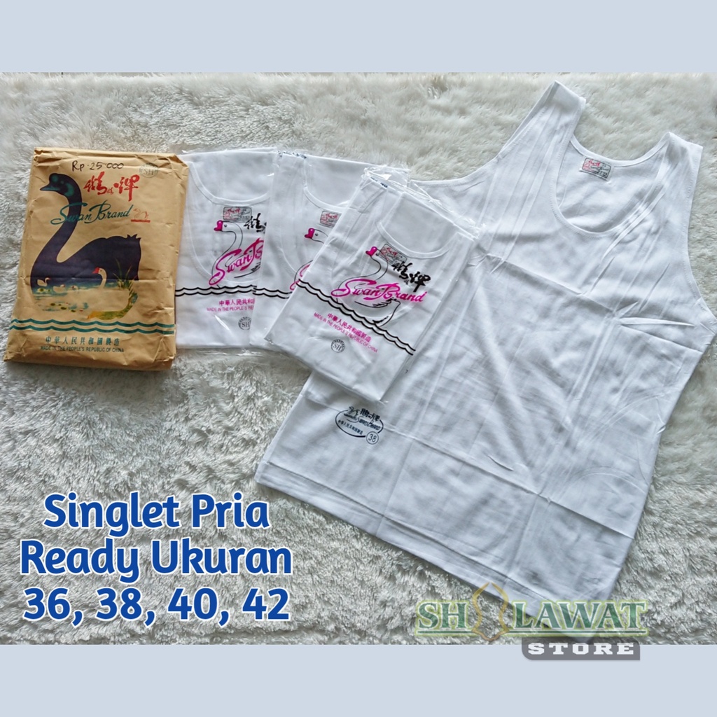 Swans Brand Original / Swan Brand Hitam / Singlet Pria Dewasa / Kaos Dalam Pria Dewasa / Tanktop Pri