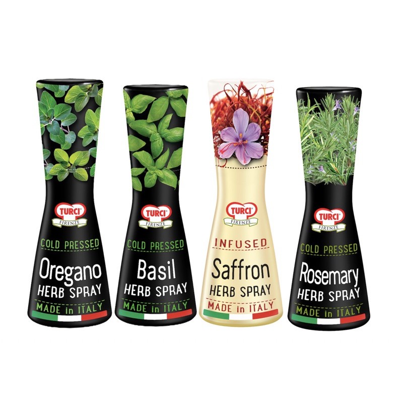 

Turci Herbs Spray 40ml, Rosemary Spray, Oregano Spray, Basil Spray (CitraFood)