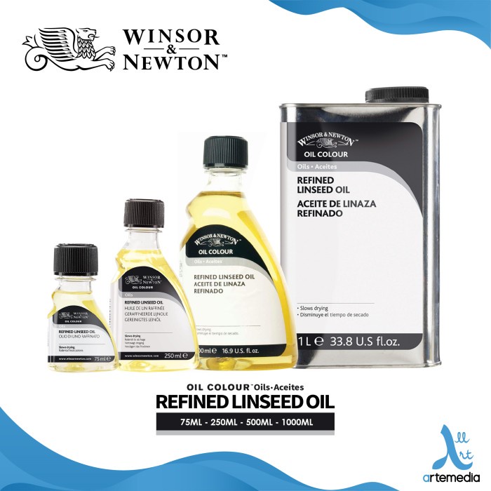 

Medium Cat Minyak Winsor & Newton Refined Linseed Oil Painting - 75ml