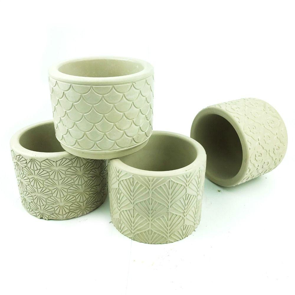 Lanfy Cetakan Pot Bunga Diy Tahan Lama Berkebun Gypsum Succulent Pot Bunga Succulent Pot Mold