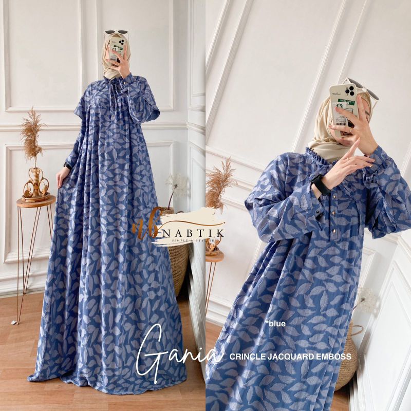 GANIA Dress ORI NABTIK | Crinkle Jacquard emboss Import