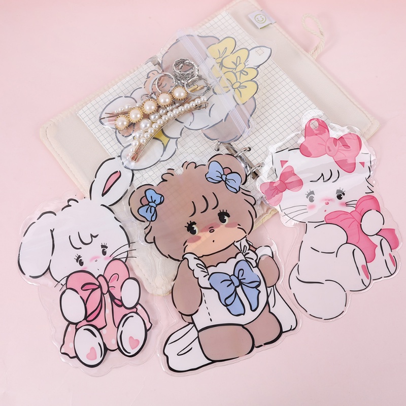 Kapasitas Besar Kantong Display Perhiasan Plastik Dapat Dicuci Anti-Oksidasi Motif Kartun Hewan Lucu Tas Penyimpanan Untuk Cookies Permen Snack Packaging Bags