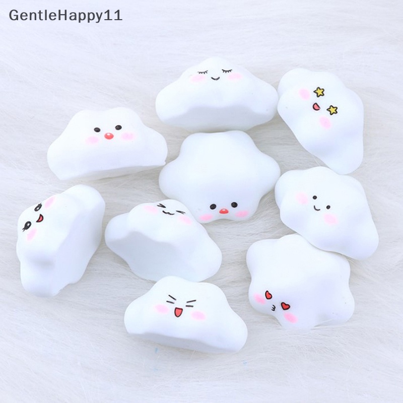 Gentlehappy 10 Pcs Kawaii FlatBack Resin Kartun Awan Bercahaya Planet Cabochon Art Supply Dekorasi Pesona Kerajinan Grosir id