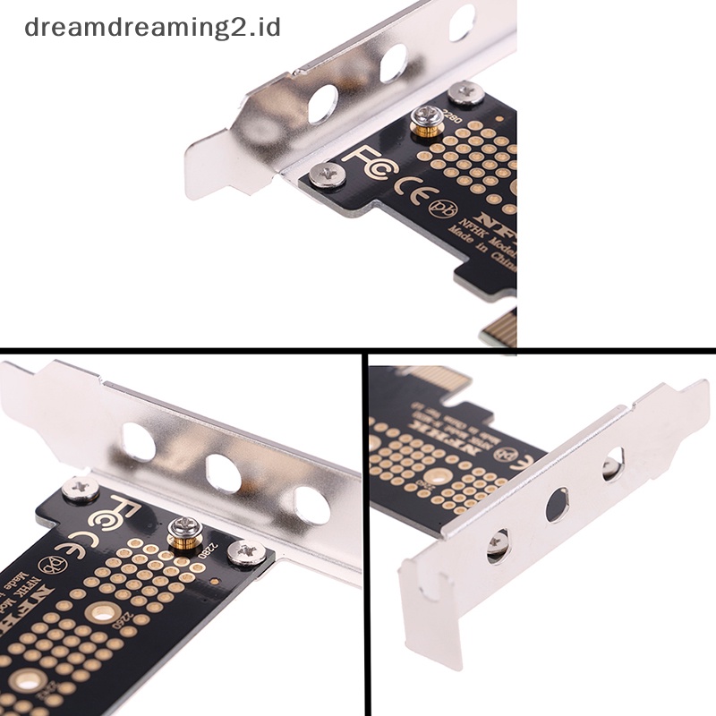 (drea) Nvme PCIe M.2 NGFF SSD to PCIe x1 adapter card Kartu PCIe x1 Ke M.2 Dengan bracket//