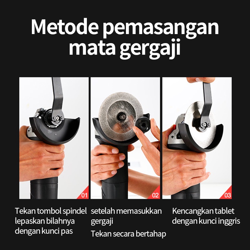 PAKET LENGKAP !!! Angle Grinder Mesin Gerinda Tangan free accerois