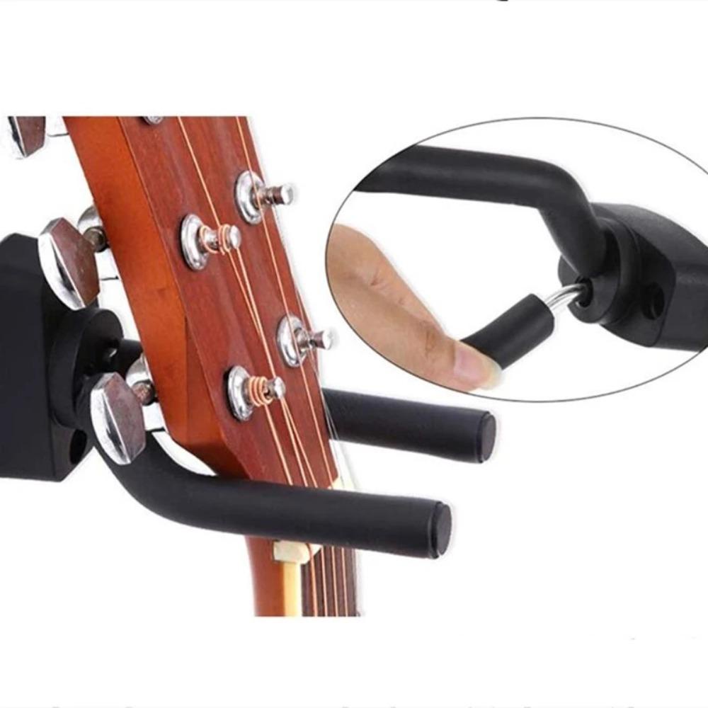 Holder Gitar Bahan Metal Stabil Untuk Biola Bass Ukulele Untuk Gitar Akustik Elektrik Dengan Sekrup Stand Gitar