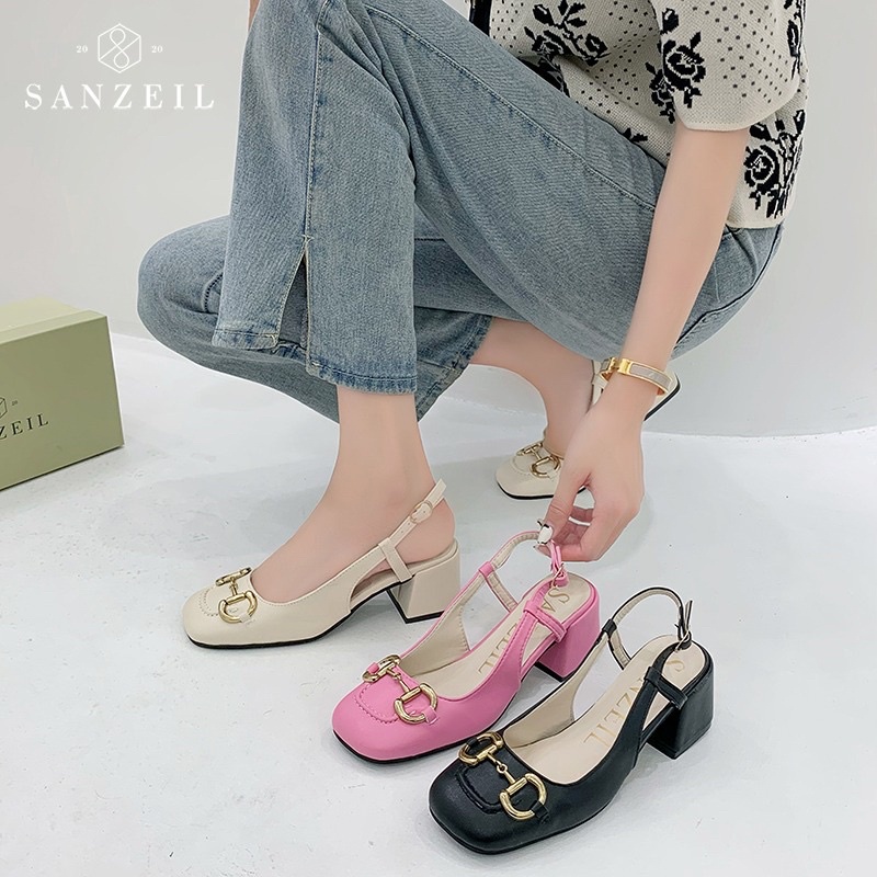 [COD] 0002 Sanzeil Horbit Sepatu Wanita Import Block Shoes