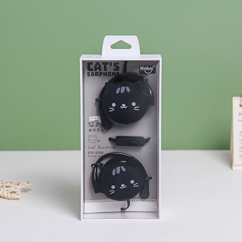 [KN-3064] Headset Earphone Motif CAT KUCING / Earphone CAT HEAD