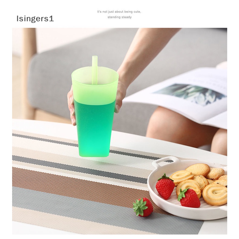 [lsingers1] 1x Kid Anak Bayi Baby Sip Cangkir Dengan Built in Straw Mug Drink Solid Fe AA Ew Boutique