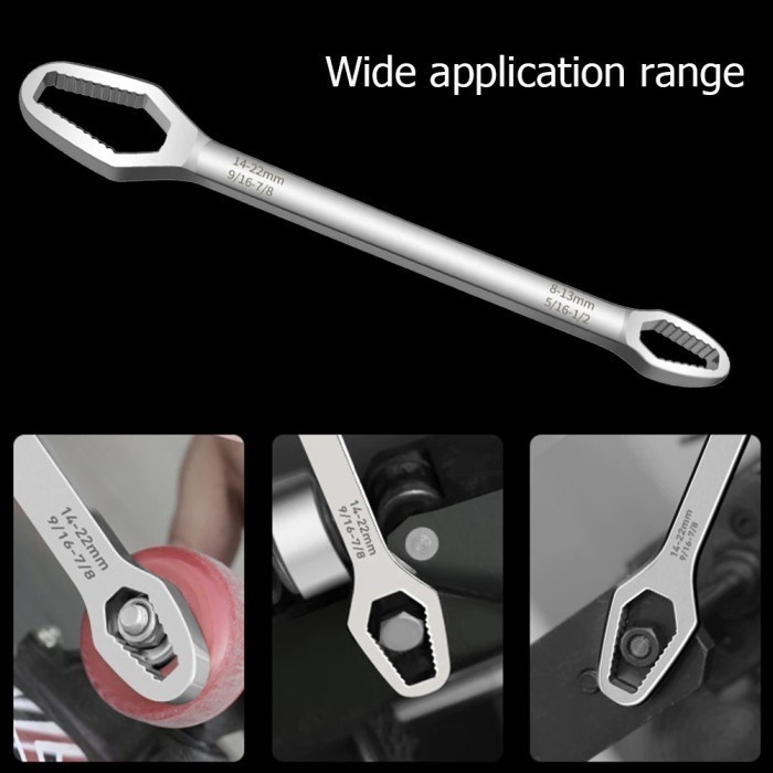 Kunci Ring Double Head Universal Wrench Adjustable Kunci Multi Size