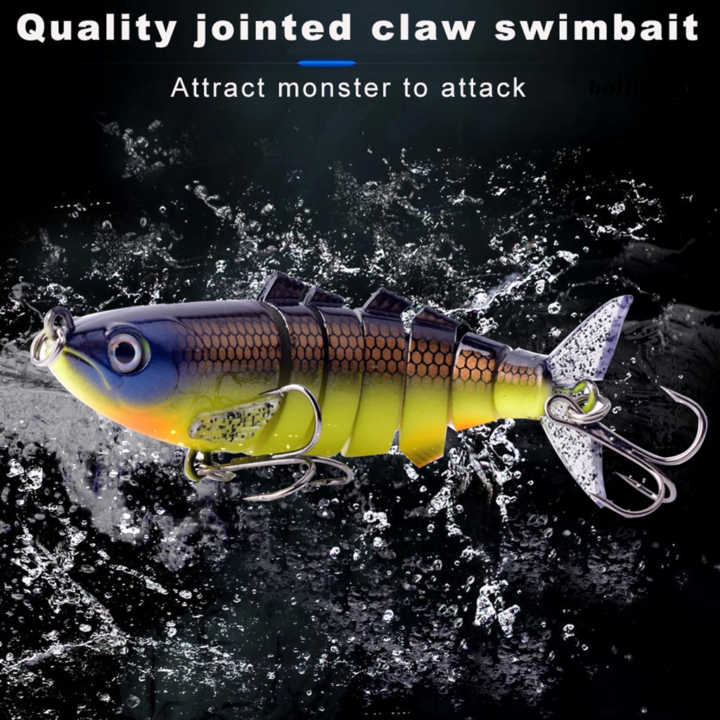 Bo-11cm/25.5g Umpan Pancing Simulasi Tinggi Kait Tajam 3D Mata Tenggelam Umpan Banyak Segmen Wobbler Swimbait Untuk Outdoor