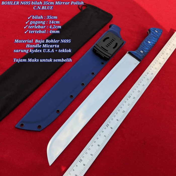 

PISAU SEMBELIH SUPER TAJAM BAJA BOHLER N695 KYDEX USA 35 CM