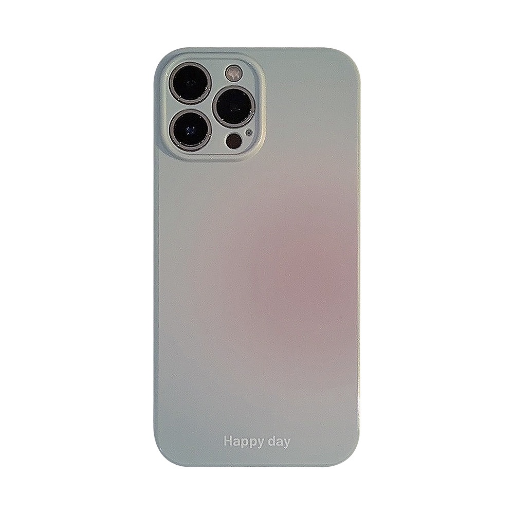 IPHONE Ins Gradiasi Warna Solid Blush Silicone Case Untuk Iphone14 11 12 13 PRO MAX Casing Cover Pelindung AT0283