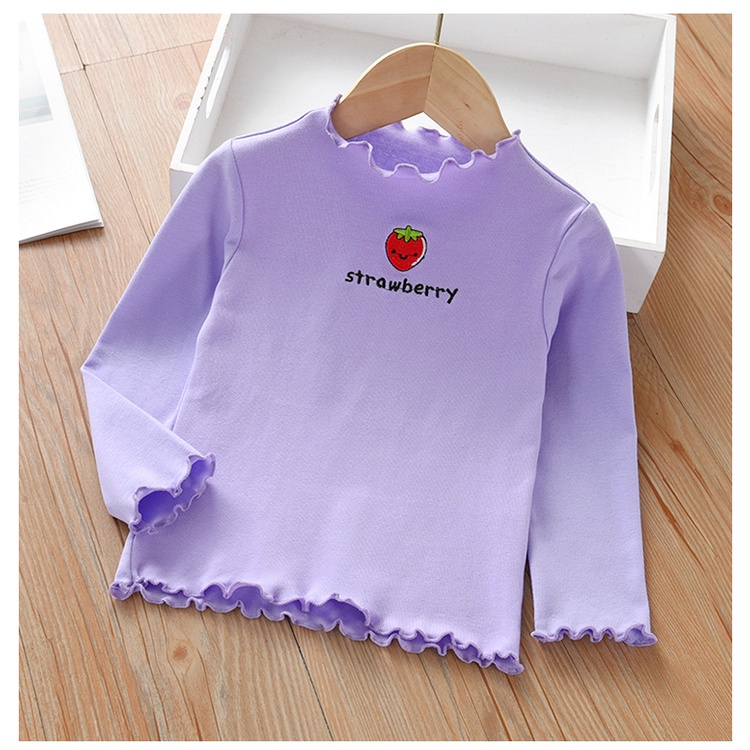 ZASKIYA - TURTLE NECK ANAK STRAWBERRY / ATASAN TOP ANAK PEREMPUAN USIA 1-5 TAHUN