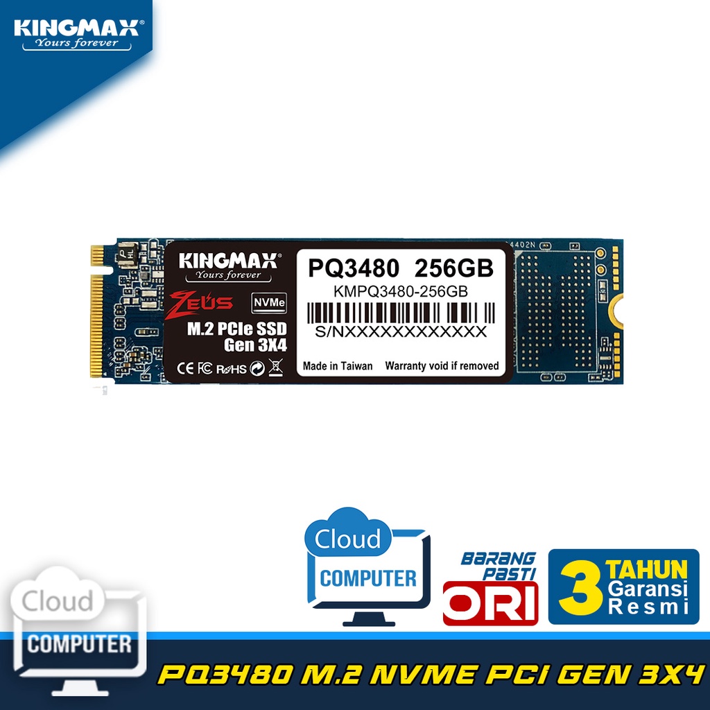 Kingmax SSD PQ3480 256GB M.2 NVMe PCIe Gen3x4