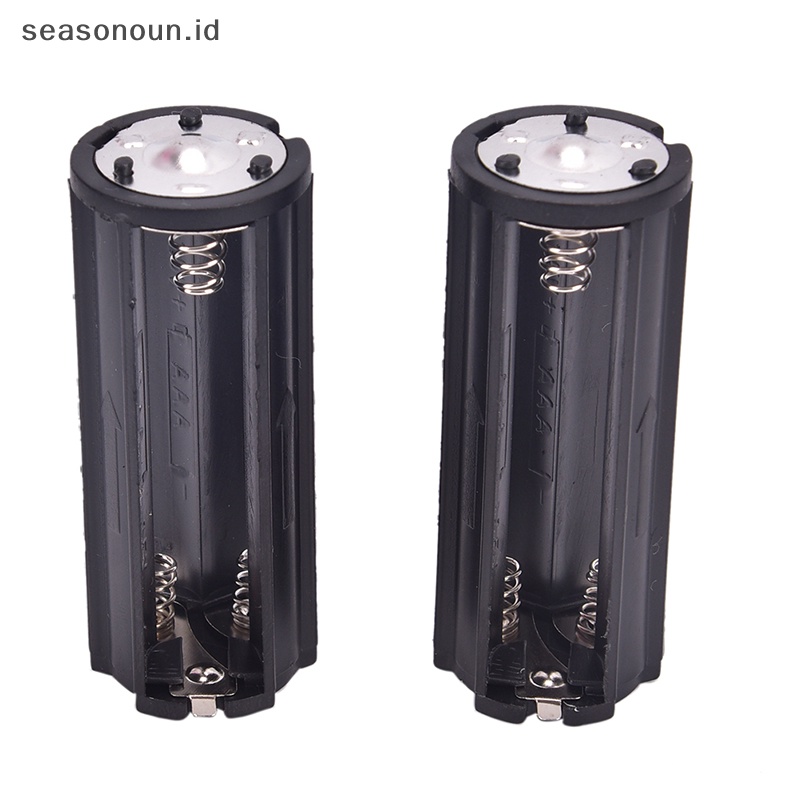 Seasonoun 2Pcs Holder Hitam Untuk Senter Torch AAA 3x1.5v.
