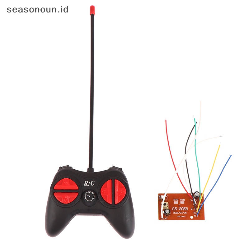 Seasonoun RC Remote Control 40MHz Sirkuit PCB Papan Pemancar Dan Receiver Sistem Radio Dengan Antena Set Untuk Mobil Truk Mainan.