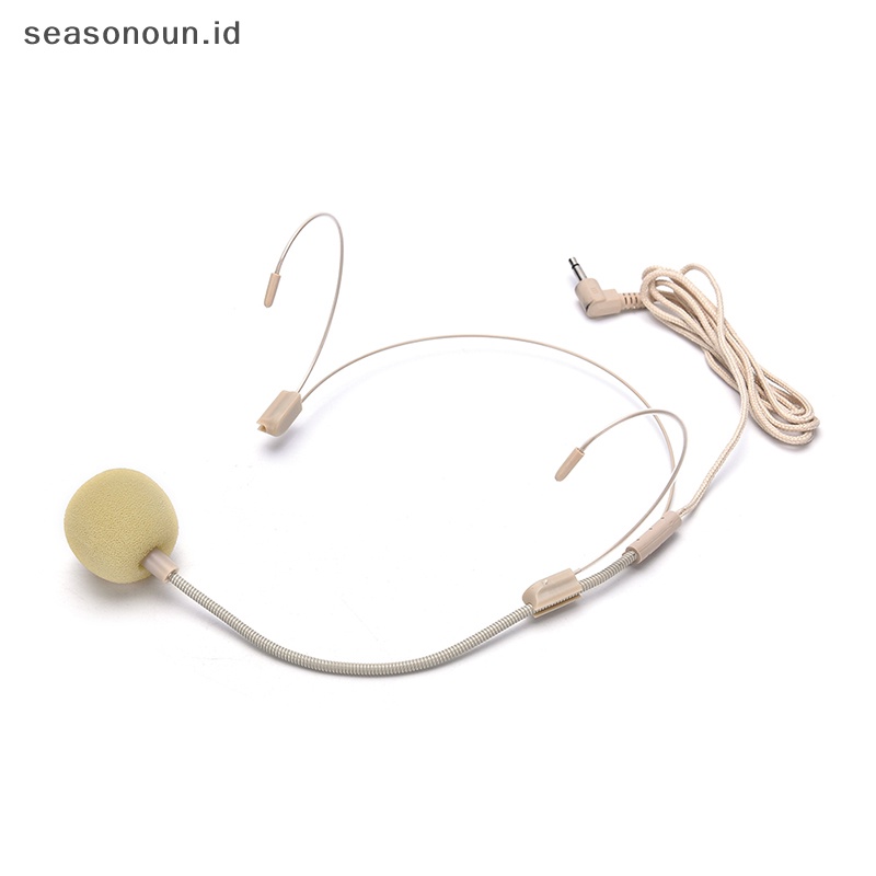 Seasonoun Dual Ear Hook Headset Head Microphone Untuk Shure Wireless 4pin Mini Plug.