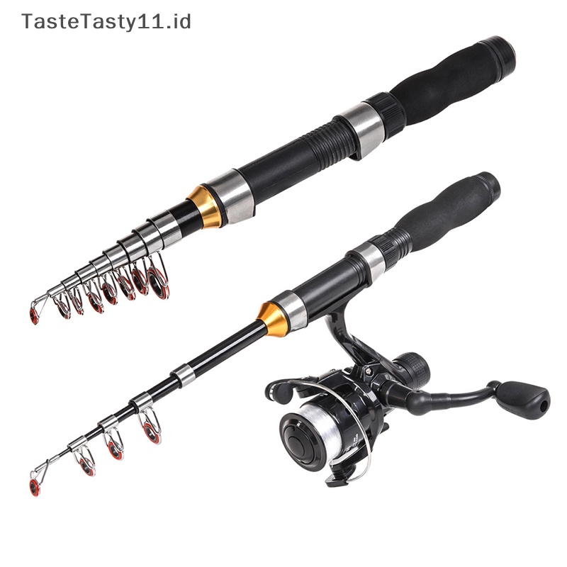 Tastetasty Portable Spin Fishing Rod Tough Carbon Fiber Power Telescopic Travel Sea Boat Pancing.