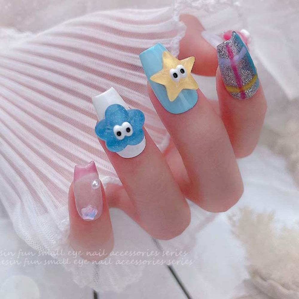 Mxbeauty Kartun Dekorasi Kuku Lucu Fashion Pesona Kuku Bintang Hiasan Kuku Cinta Hati Perhiasan Kuku