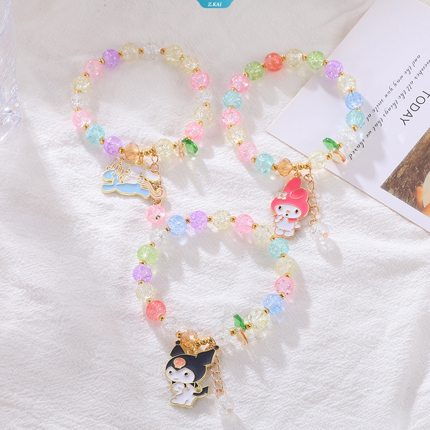 Popcorn Bead Sweet Gelang Anak Wanita Lucu Awan Bunga Liontin Gelang Anak Perempuan Pesona Wish Bracelet [ZK]