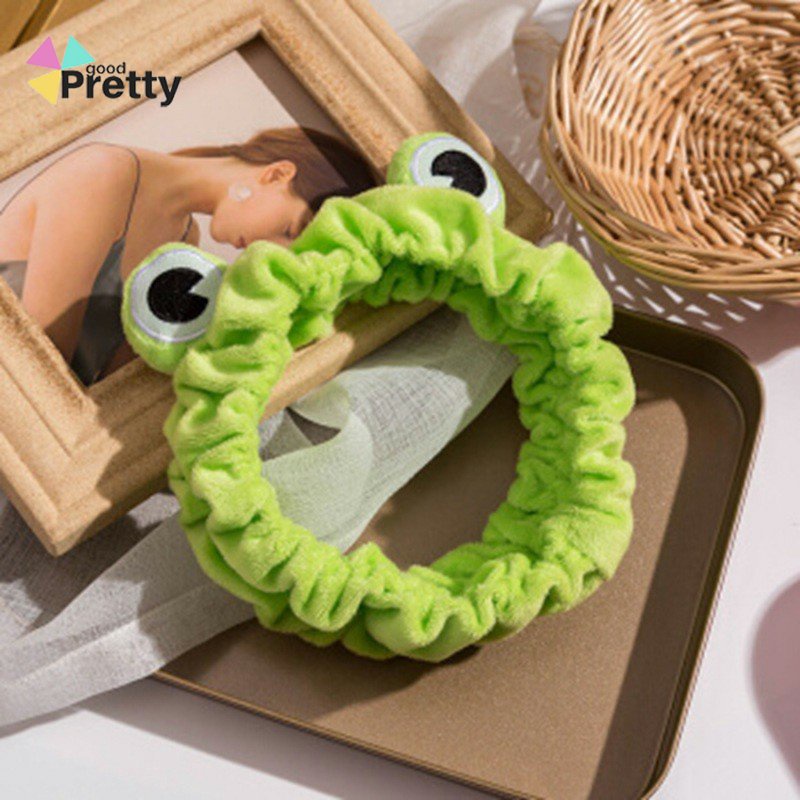 Headband Bando Mata Bando Katak Kodok Frog Lucu Kain Handuk Cuci Muka Facial P