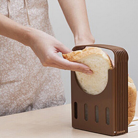 Bread slicer leveler - brown / pembatas potong roti tawar//