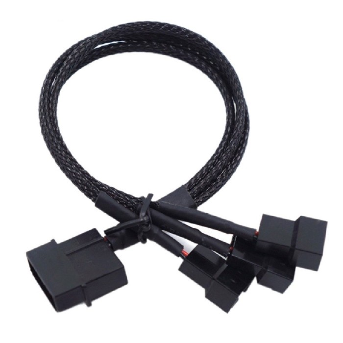 Kabel Adapter Molex To 3 Way 3Pin 4Pin Computer Power Fan Kipas DC 5V