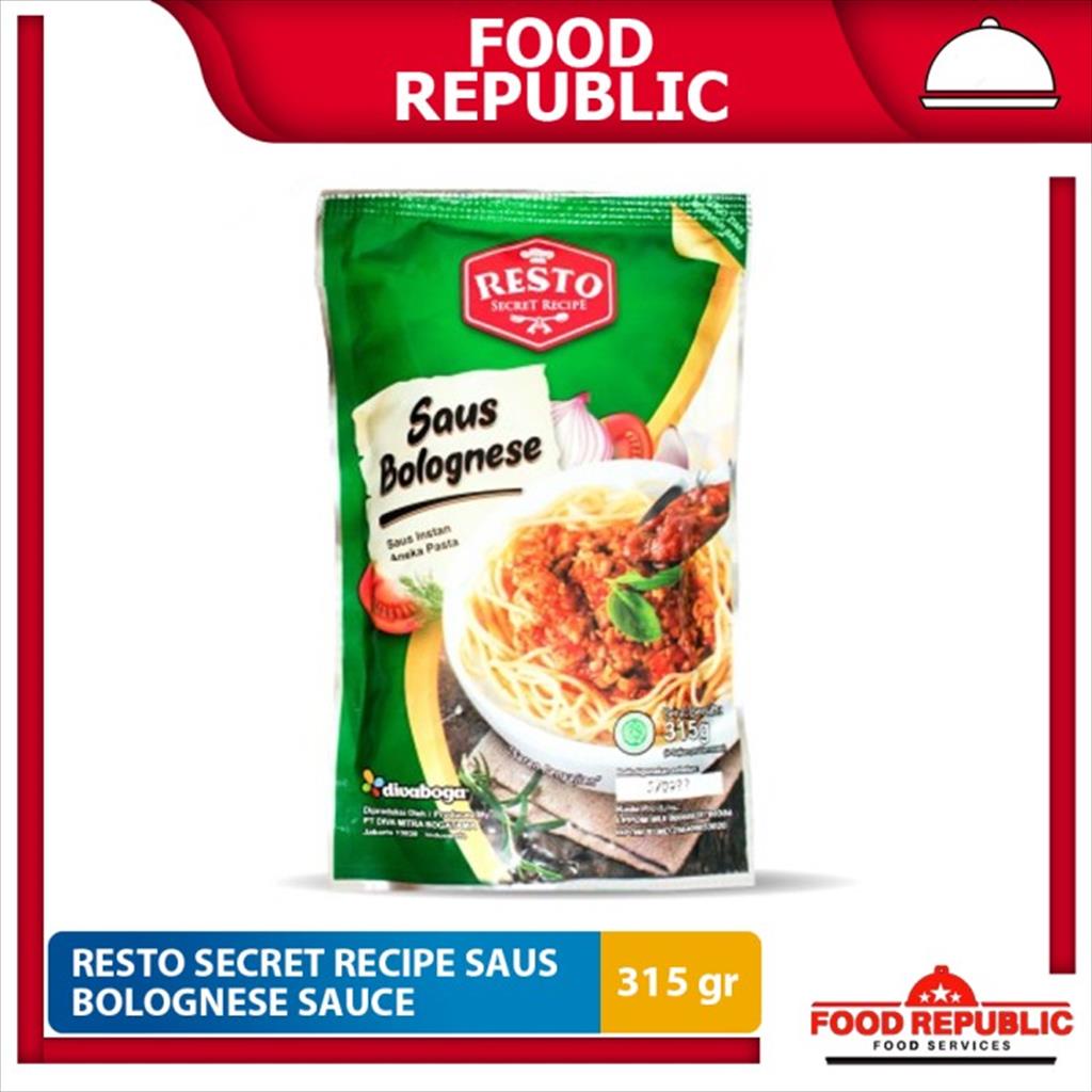 Resto Secret Recipe Saus Bolognese 315 gr Sauce Instant Aneka Pasta