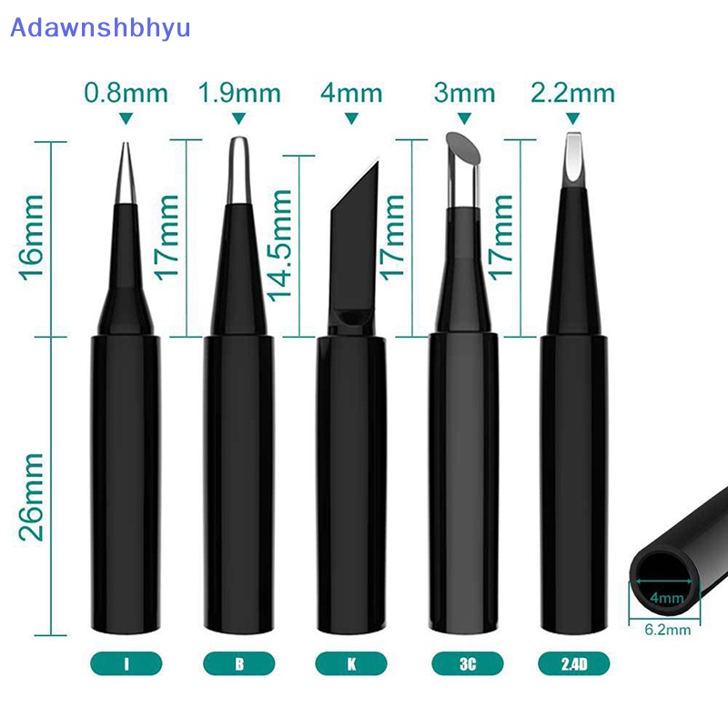 Adhyu 5Pc I+B+K+2.4D+3C soldering iron Tembaga Murni 900M Solder iron Kepala set Dalam ID