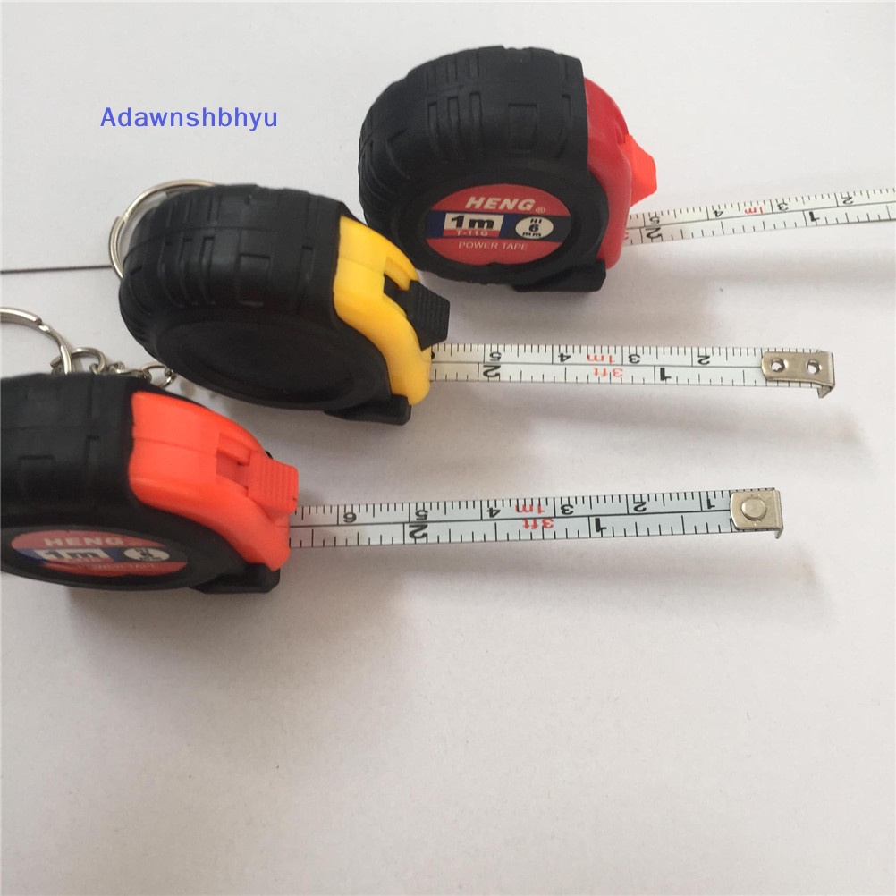 Adhyu Tape Measure Mini Dengan Gantungan Kunci Plastik Portable 1m Penggaris Ditarik ID