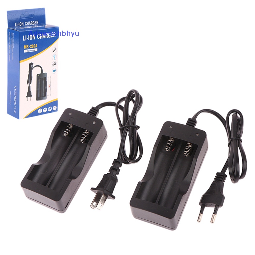 Adhyu 1Pc 2slot 18650 Charger Lithium Li-ion Rechargeable Charger ID